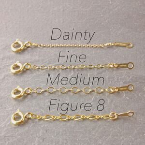 1.5/2/3/4" Gold Chain Extender, GF, necklace adjuster, bracelet adjuster, 14
